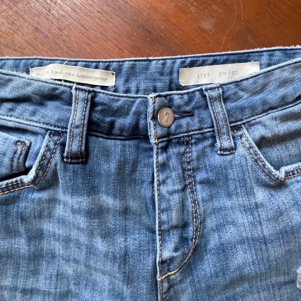 Pilcro and the Letterpress Stet Blue Denim Jeans sz 27
